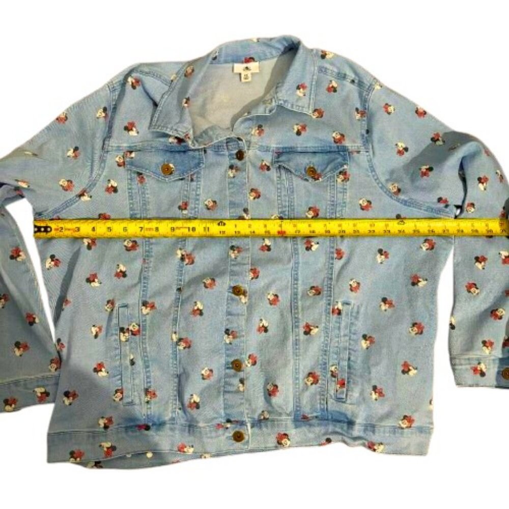 Disney Parks Womans Minnie Mouse Stretch Denim Jean Jacket SZ 2X - Picture 9 of 15